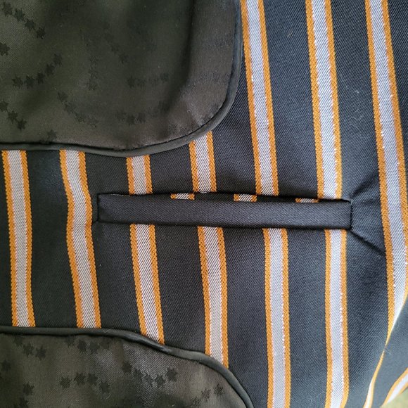 Scotch and Soda tailored blazer, size XS navy, silver and gold stripes. NWOT - Picture 6 of 10